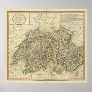 Swisserland -Switzerland Atlas Map Poster