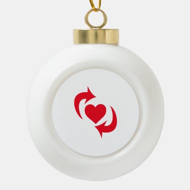 Switch Pride Ceramic Ball Christmas Ornament (Front)