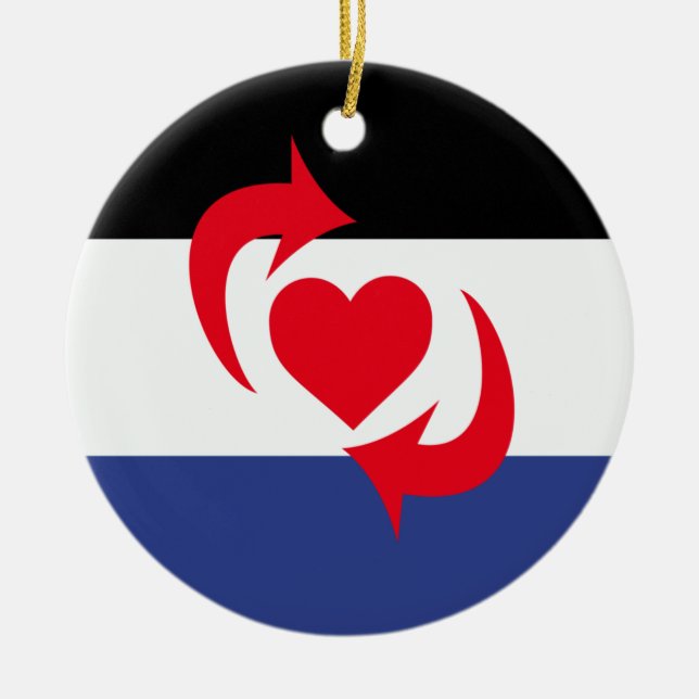 Switch Pride Flag Ceramic Tree Decoration (Front)