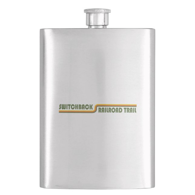 Switchback Railroad Trail Hip Flask (Front)
