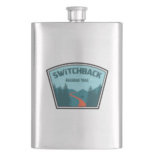 Switchback Railroad Trail Hip Flask
