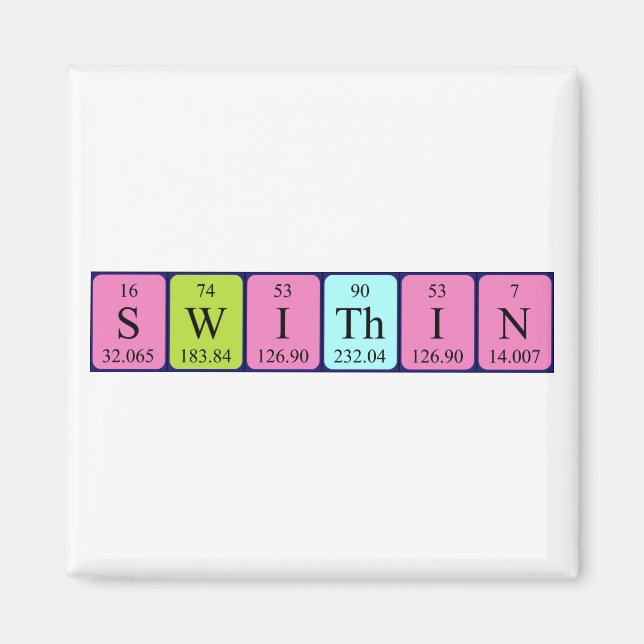 Swithin periodic table name magnet (Front)