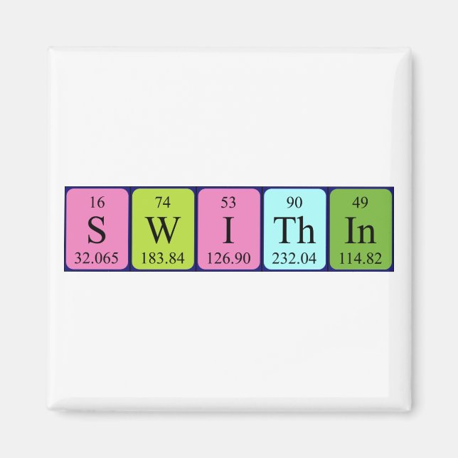 Swithin periodic table name magnet (Front)