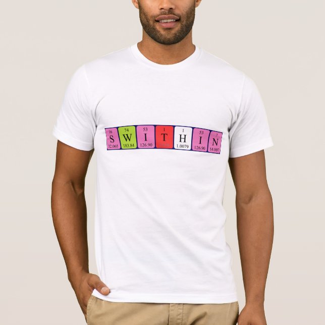 Swithin periodic table name shirt (Front)