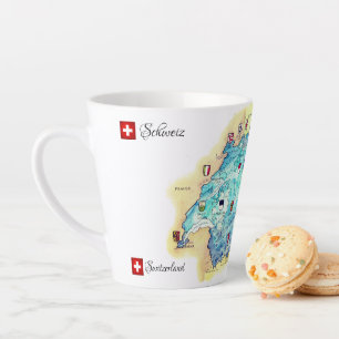 " Switzerland: 2022/today - 26 cantons...          Latte Mug