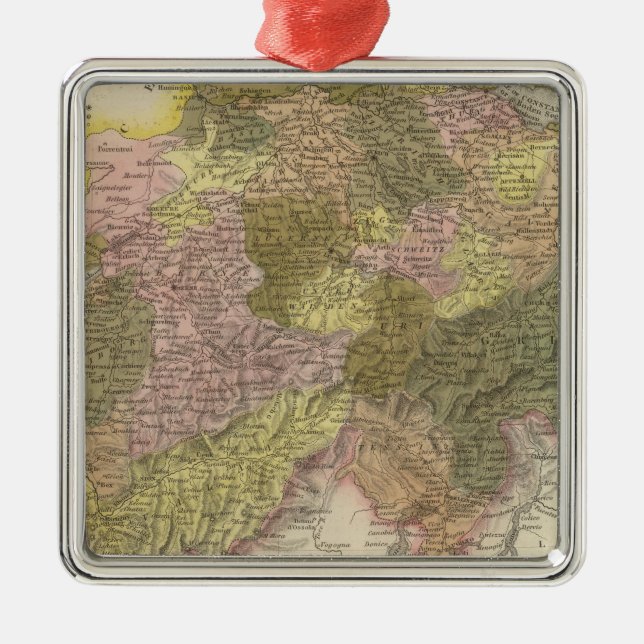 Switzerland 3 metal tree decoration (Front)