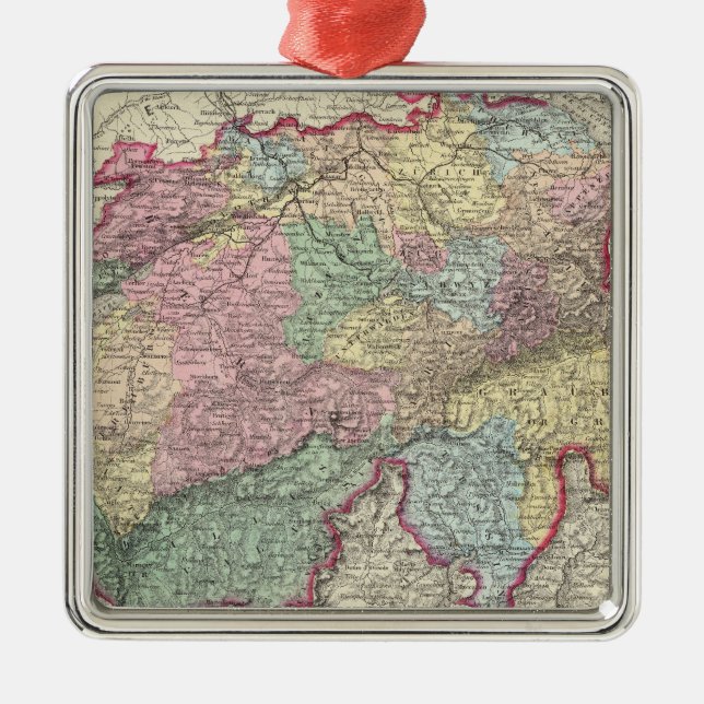 Switzerland 4 metal tree decoration (Front)