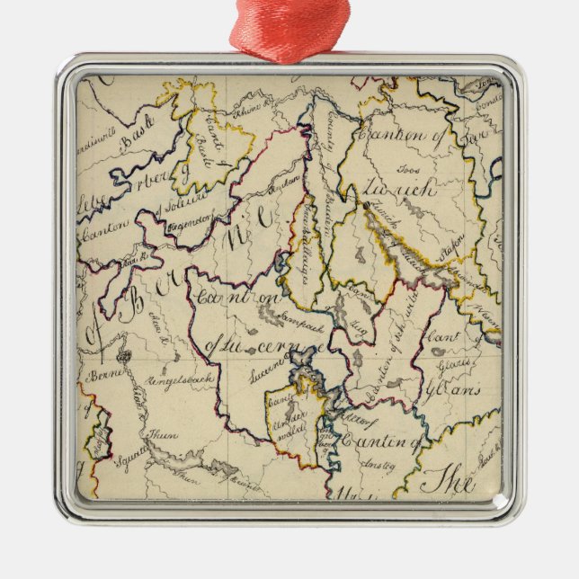 Switzerland 9 metal tree decoration (Front)