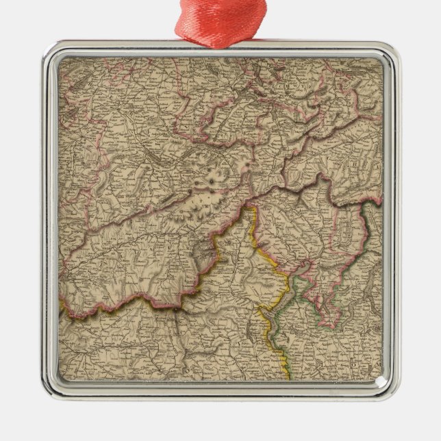 Switzerland, Alps Metal Tree Decoration (Front)