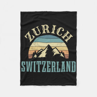 Switzerland Alps Skiing Swiss Mountains Lover Gift Fleece Blanket