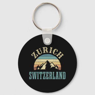 Switzerland Alps Skiing Swiss Mountains Lover Gift Key Ring