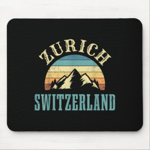 Switzerland alps skiing swiss mountains lover gift mouse pad