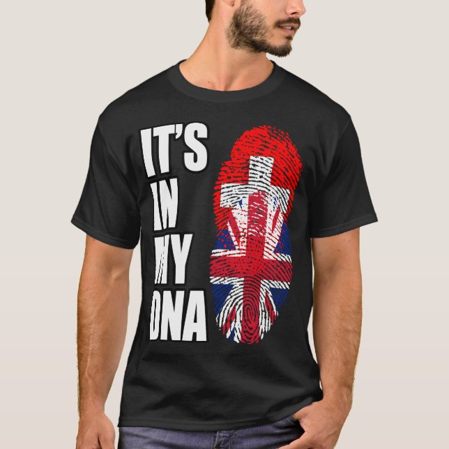Switzerland And British Mix DNA Heritage T-Shirt (Front)