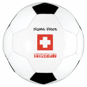 Switzerland and Swiss Flag Personalised  Soccer Ball
