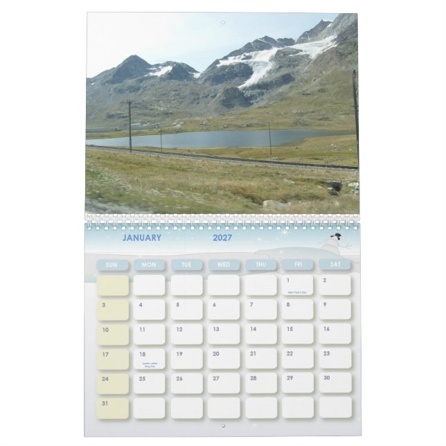 SWITZERLAND CALENDAR (Jan 2027)
