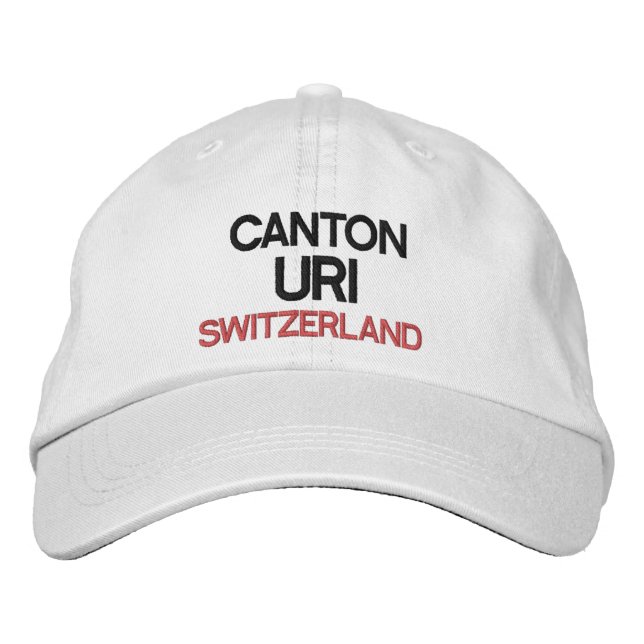 Switzerland:Canton Uri Personalised Adjustable Hat (Front)