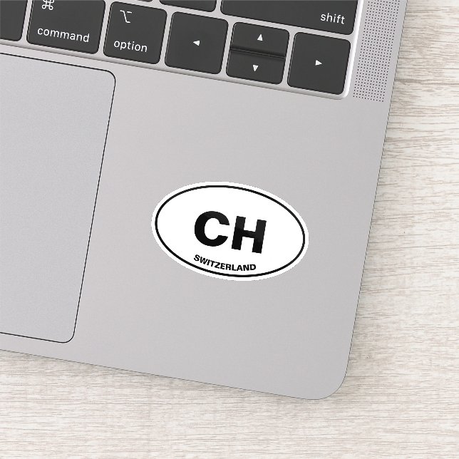 Switzerland (CH) Euro Oval Sticker Oval Bumper (Detail)