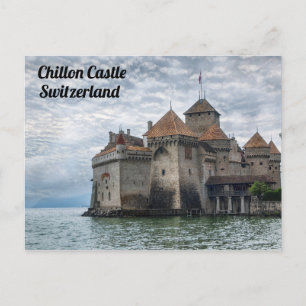 Switzerland Chillon Castle Travel Photo Postcard