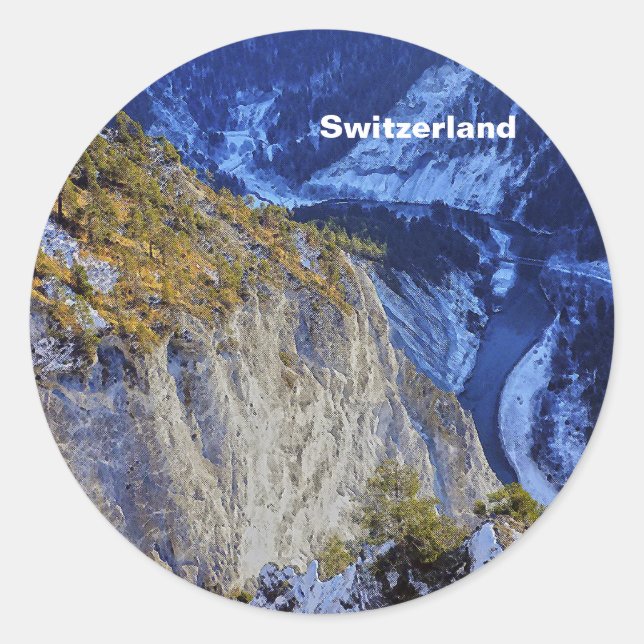 Switzerland Classic Round Sticker (Front)