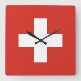 Switzerland Classic Square Wall Clock