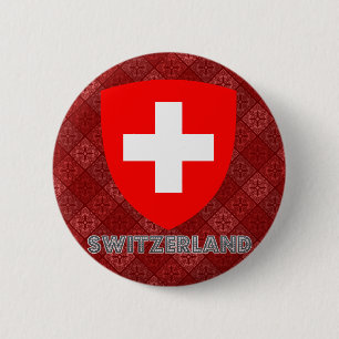 Switzerland Coat of Arms 6 Cm Round Badge