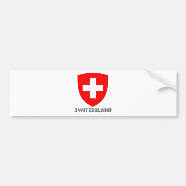 Switzerland Coat of Arms Bumper Sticker (Front)