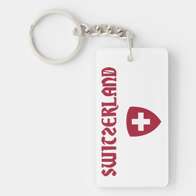 Switzerland + Coat of Arms Key Ring (Front)