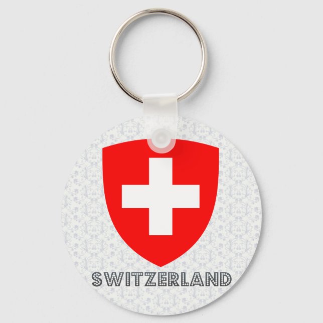 Switzerland Coat of Arms Key Ring (Front)