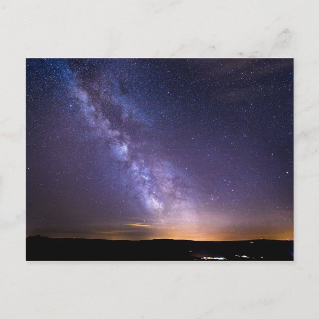 Switzerland Colourful Starry Night Sky Postcard (Front)