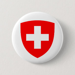 Switzerland country coat arms symbol emblem swiss  6 cm round badge