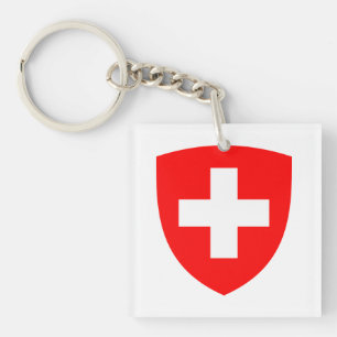 Switzerland country coat arms symbol emblem swiss key ring