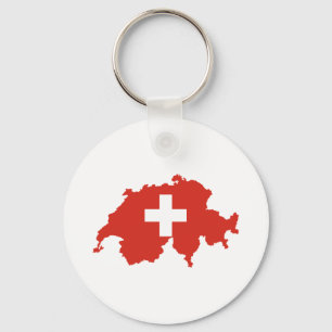 Switzerland Country Flag Key Ring
