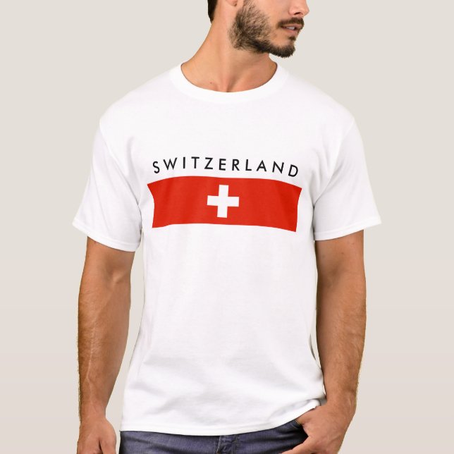 Switzerland country flag swiss nation symbol T-Shirt (Front)