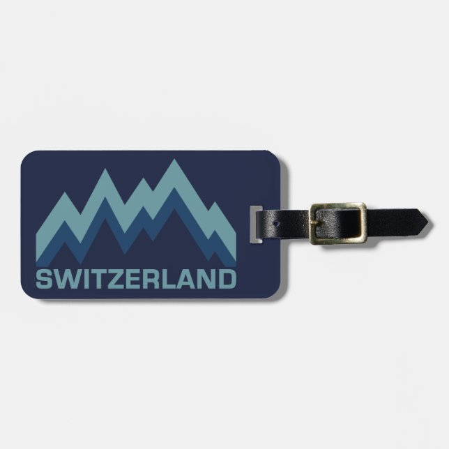 SWITZERLAND custom luggage tag (Front Horizontal)