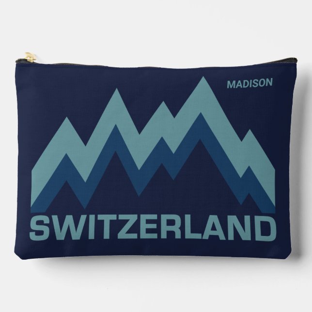 SWITZERLAND custom name Accessory Pouch (Front)