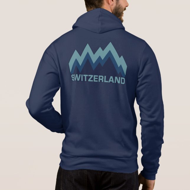 SWITZERLAND custom text Hoodie (Back)