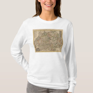 Switzerland engraved map T-Shirt