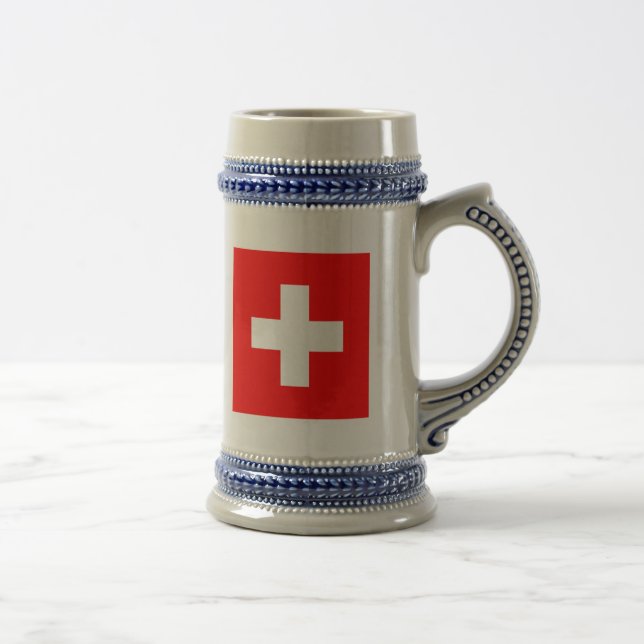 switzerland flag beer stein (Right)