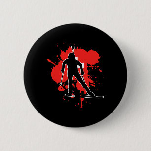 Switzerland Flag Biathlonist - Swiss Biathlon 1 6 Cm Round Badge