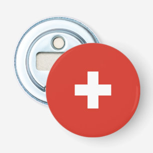 Switzerland flag bottle opener