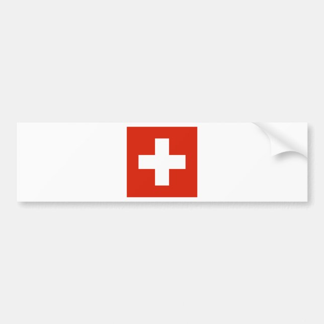 Switzerland Flag Bumper Sticker (Front)