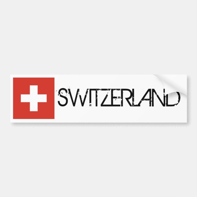 Switzerland Flag Bumper Sticker (Front)