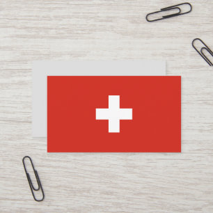 Switzerland flag business card