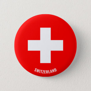 Switzerland Flag Charming Patriotic 6 Cm Round Badge