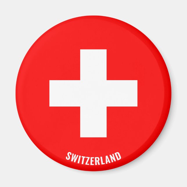 Switzerland Flag Charming Patriotic Magnet (Front)
