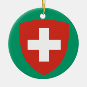 SWITZERLAND Flag Christmas Ornament