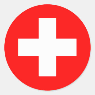 Switzerland Flag Classic Round Sticker