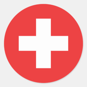 Switzerland Flag Classic Round Sticker