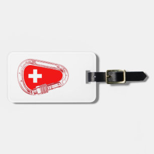 Switzerland Flag Climbing Carabiner Luggage Tag