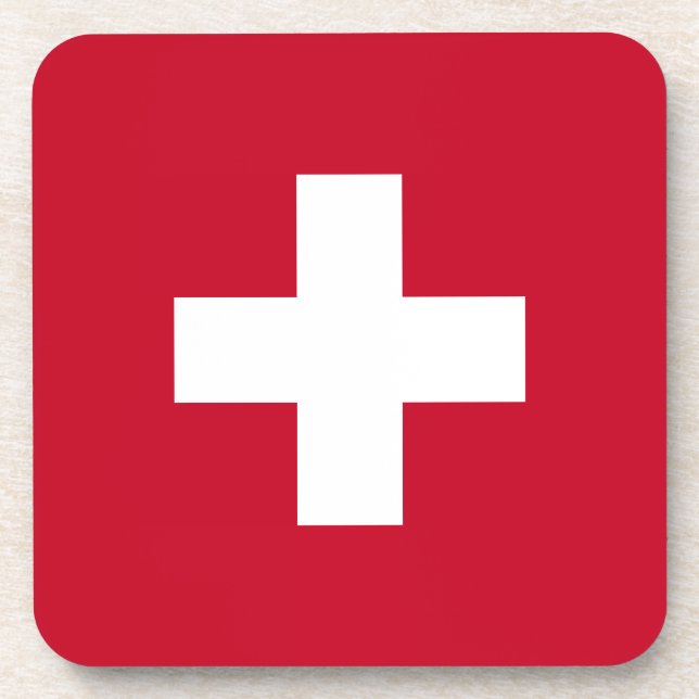 Switzerland Flag Coaster (Front)